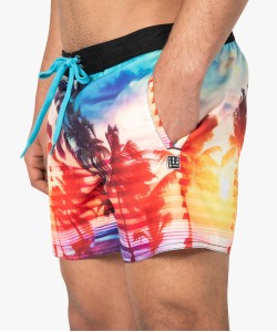 Short de bain homme motif palmiers - Freegun